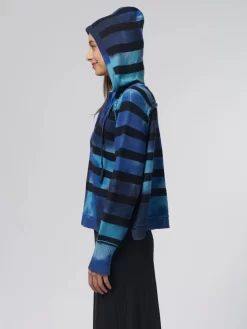 Willow Hoodie Indigo Stripe -Orciani Store raquel allegra willow hoodie indigo stripe 6