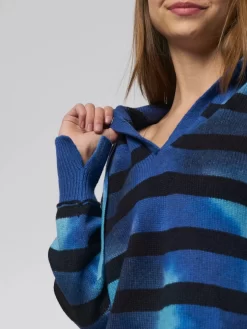 Willow Hoodie Indigo Stripe -Orciani Store raquel allegra willow hoodie indigo stripe 8