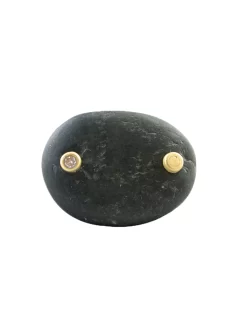 Beach Stone Nail Head Ring Brass