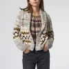 Geo Check Lodge Cardigan Grey