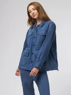 Orciani Store -Orciani Store the great pleated army jacket dark indigo 1