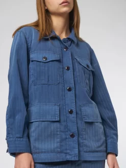 Pleated Army Jacket Dark Indigo -Orciani Store the great pleated army jacket dark indigo 8