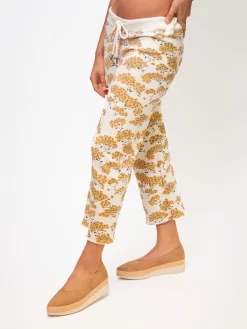 The Cropped Wide Leg Sweatpant Chamomille Floral -Orciani Store the great the cropped wide leg sweatpant chamomill 2