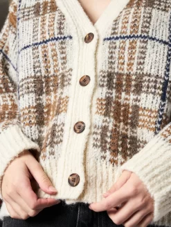 The Estate Cardigan Walnut Plaid -Orciani Store the great the estate cardigan walnut plaid 5