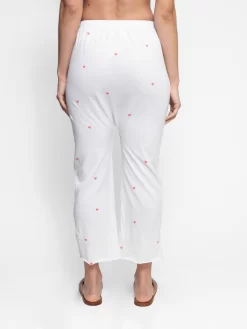 The Lounge Crop Pant Washed White With Valentine Hearts -Orciani Store the great the lounge crop pant washed white with v 2