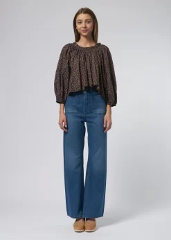 The Moonstone Top Navy Wild Flower -Orciani Store the great the moonstone top navy wild flower 6