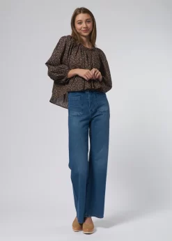 The Moonstone Top Navy Wild Flower -Orciani Store the great the moonstone top navy wild flower 7