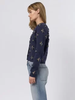 The Petal Bobble Cardigan Navy Sky -Orciani Store the great the petal bobble cardigan navy sky 2