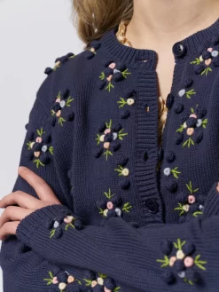 The Petal Bobble Cardigan Navy Sky -Orciani Store the great the petal bobble cardigan navy sky 6