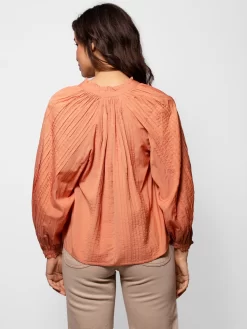 The Pin-tuck Lyric Top Apricot -Orciani Store the great the pin tuck lyric top apricot 2