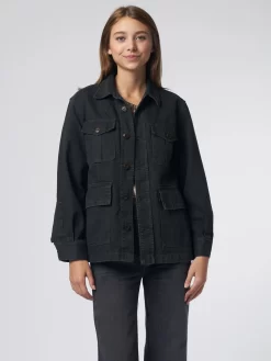 The Pleated Army Jacket Black