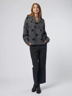 The Polkadot Henley Pull Over Charcoal -Orciani Store the great the polkadot henley pull over charcoal 7