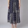 The Waltz Skirt Navy Bandana Print