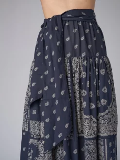 The Waltz Skirt Navy Bandana Print -Orciani Store the great the waltz skirt navy bandana print 6