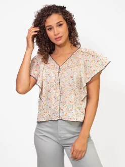 The Whip Stitched Flounce To Pastel Floral