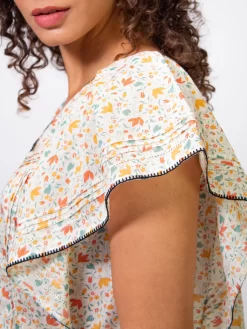 The Whip Stitched Flounce To Pastel Floral -Orciani Store the great the whip stitched flounce to pastel flor 4