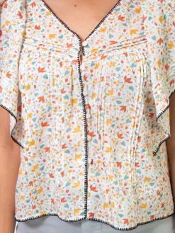 The Whip Stitched Flounce To Pastel Floral -Orciani Store the great the whip stitched flounce to pastel flor 7