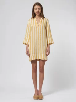 Lucca Shirt Dress Yellow Stripe