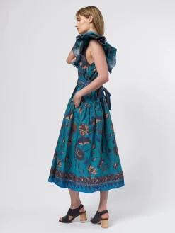 ULLA JOHNSON Amira Dress Lagoon -Orciani Store ulla johnson amira dress lagoon 6