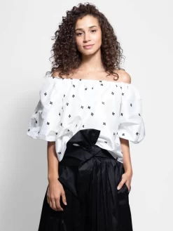 ULLA JOHNSON Amoy Top Blanc -Orciani Store ulla johnson amoy top blanc 3