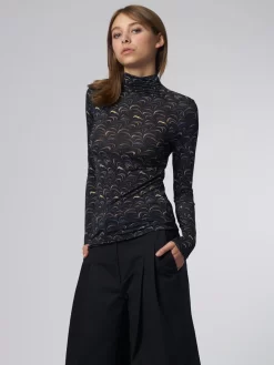ULLA JOHNSON Aurelia Turtleneck Obsidian -Orciani Store ulla johnson aurelia turtleneck obsidian 3