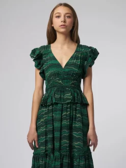 ULLA JOHNSON Bendetta Dress Peacock -Orciani Store ulla johnson bendetta dress peacock 2