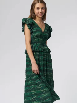 ULLA JOHNSON Bendetta Dress Peacock -Orciani Store ulla johnson bendetta dress peacock 3