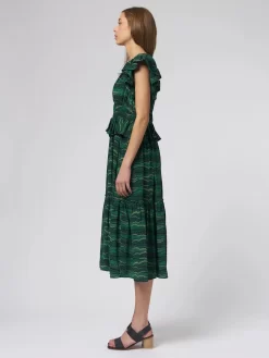 ULLA JOHNSON Bendetta Dress Peacock -Orciani Store ulla johnson bendetta dress peacock 4