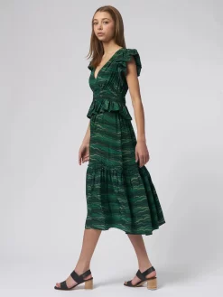 ULLA JOHNSON Bendetta Dress Peacock -Orciani Store ulla johnson bendetta dress peacock 5