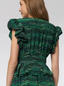 ULLA JOHNSON Bendetta Dress Peacock -Orciani Store ulla johnson bendetta dress peacock 7