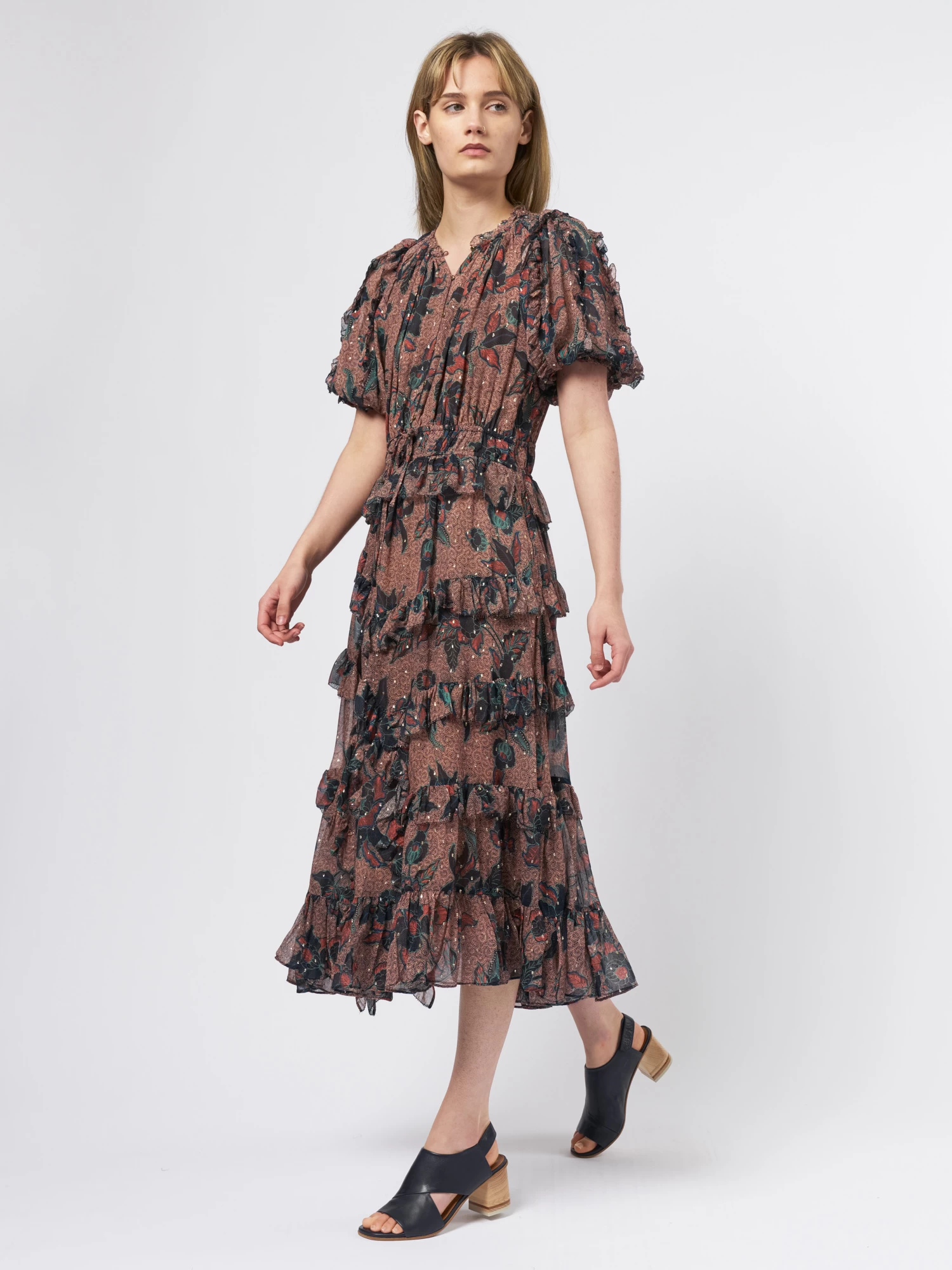 ULLA JOHNSON Cara Dress Coral 2 ULLA JOHNSON Cara Dress Coral - Image 2