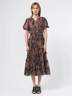 ULLA JOHNSON Cara Dress Coral