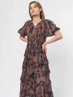 ULLA JOHNSON Cara Dress Coral 13 ULLA JOHNSON Cara Dress Coral -Orciani Store ulla johnson cara dress coral 3