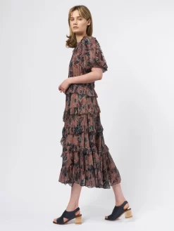 ULLA JOHNSON Cara Dress Coral 14 ULLA JOHNSON Cara Dress Coral -Orciani Store ulla johnson cara dress coral 4