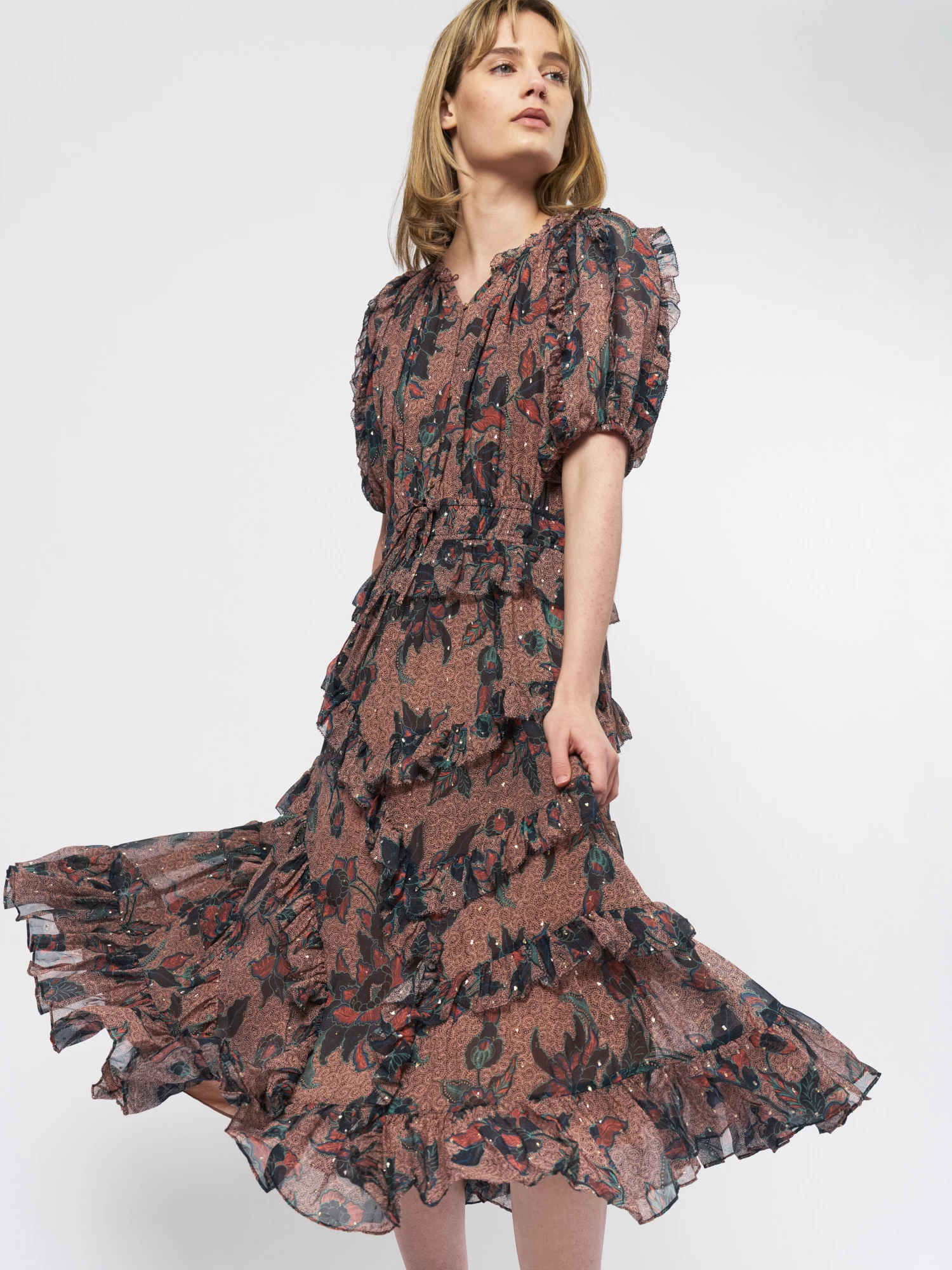 ULLA JOHNSON Cara Dress Coral 8 ULLA JOHNSON Cara Dress Coral - Image 8