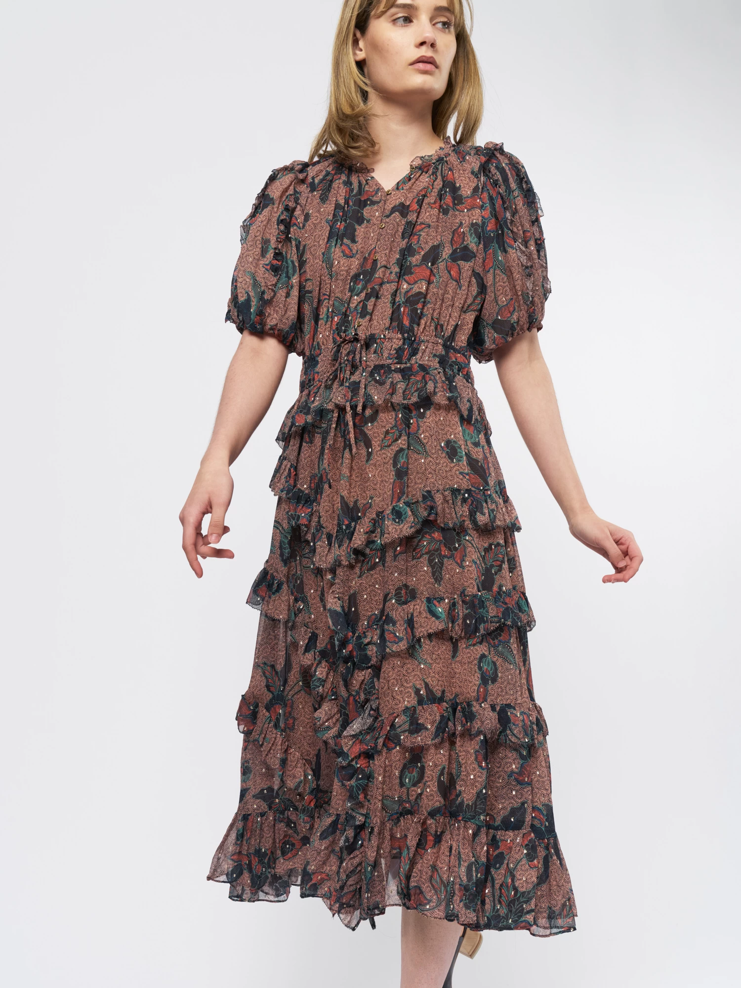 ULLA JOHNSON Cara Dress Coral 9 ULLA JOHNSON Cara Dress Coral - Image 9