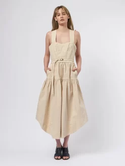 ULLA JOHNSON Enzo Dress Sand