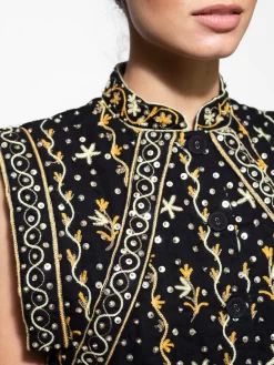 ULLA JOHNSON Indira Vest Noir -Orciani Store ulla johnson indira vest noir 3