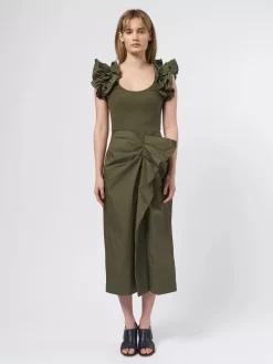 ULLA JOHNSON Isabella Dress Military
