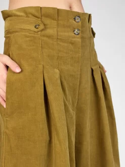 ULLA JOHNSON Kiva Culottes Tapenade -Orciani Store ulla johnson kiva culottes tapenade 4