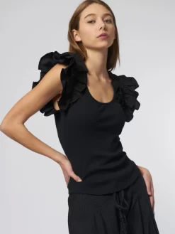 ULLA JOHNSON Koa Top Noir -Orciani Store ulla johnson koa top noir 5