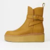 ULLA JOHNSON Lennox Ankle Buckle Boot Sand