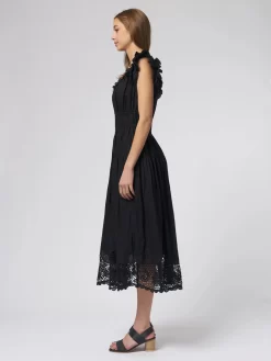 ULLA JOHNSON Leona Dress Noir -Orciani Store ulla johnson leona dress noir 3