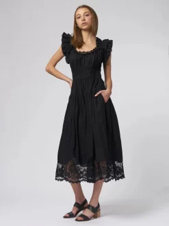 ULLA JOHNSON Leona Dress Noir -Orciani Store ulla johnson leona dress noir 4