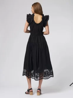 ULLA JOHNSON Leona Dress Noir -Orciani Store ulla johnson leona dress noir 5