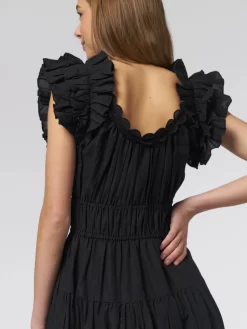 ULLA JOHNSON Leona Dress Noir -Orciani Store ulla johnson leona dress noir 6