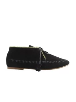 ULLA JOHNSON Lia Suede Moccasin Black -Orciani Store ulla johnson lia suede moccasin black 2