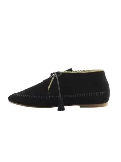 ULLA JOHNSON Lia Suede Moccasin Black