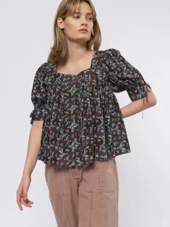 ULLA JOHNSON Lorraine Blouse Cobalt -Orciani Store ulla johnson lorraine blouse cobalt 7