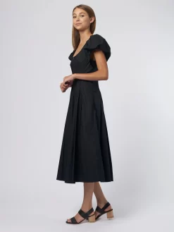 ULLA JOHNSON Malie Dress Noir -Orciani Store ulla johnson malie dress noir 3